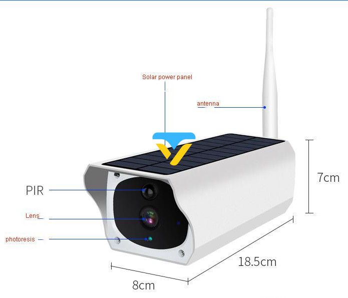 Уличная камера видеонаблюдения XF-DC08-F на солнечной батарее / Камера Wi-Fi IP с солнечной панелью XF-DC08-F фото