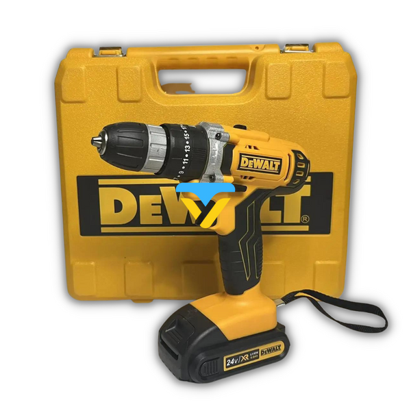 Ударний шуруповерт з великим набором інструментів DeWALT DCD 791 (24V, 6AH) Дриль-шуруповерт Деволт KT-267 фото