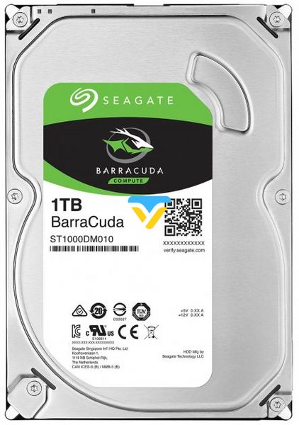 Жорсткий диск Seagate BarraCuda HDD 1TB 7200rpm 64MB ST1000DM010 3.5 SATA III 143122058 фото